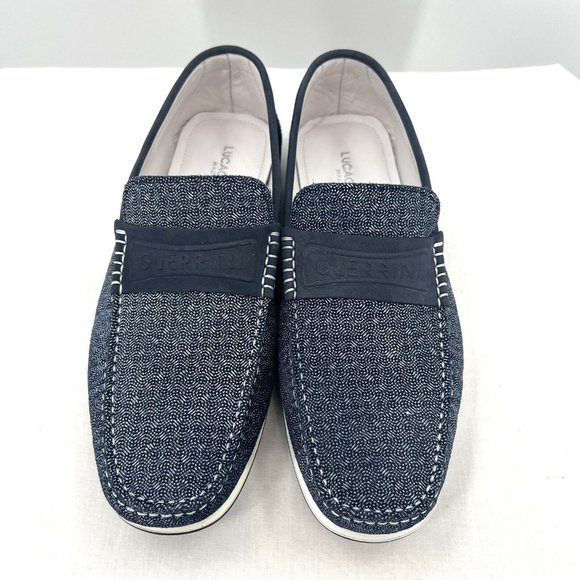 Luca Guerrini Other - New Luca Guerrini Navy Blue Leather Loafers Mens 41 US 8 $358 MSRP